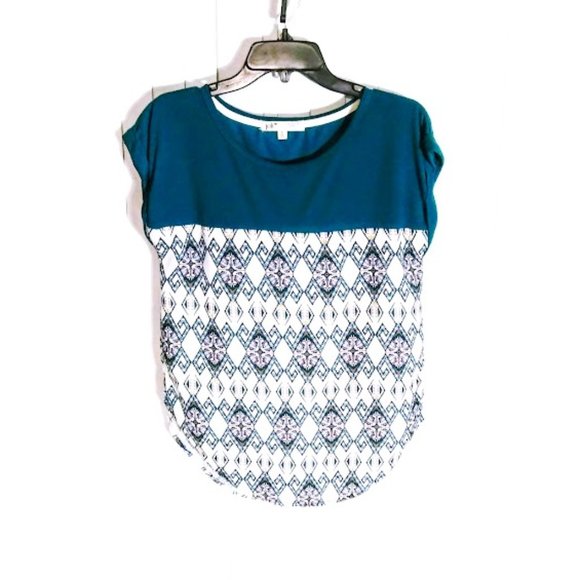 BLOUSE*SLEEVELESS*TEAL COLOR*AZTEC PRINT*WOMEN SIZE S*BY JOLT*NWOT. - Picture 1 of 6